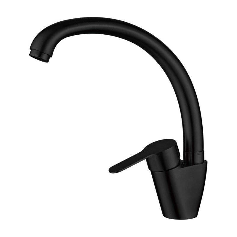 Смеситель для кухни с гайкой из нержавеющей стали чёрный Ledeme L75903B