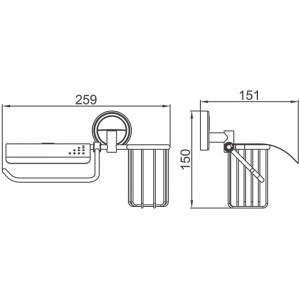 Держатель для туалетной бумаги с освежителем LEDEME L3503-1