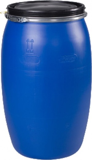 Бочка 127 л пласт. с гермет. крышкой OPEN-TOP d=42 см, с кольцом, высота 87 см