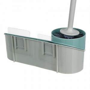 Ерш для туалета VETTA с подставкой для бытовой химии, с крепл. на стену, пластик, 46*24*9см, 463-082