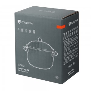 Кастрюля эмалированная BY COLLECTION 18см, 2,8л, индукция, белый 894-508