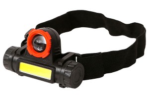 Фонарь налобный акк, СОВ и ХРЕ светодиод, функ.зум, 140лм, Sturm! 4052-01-140