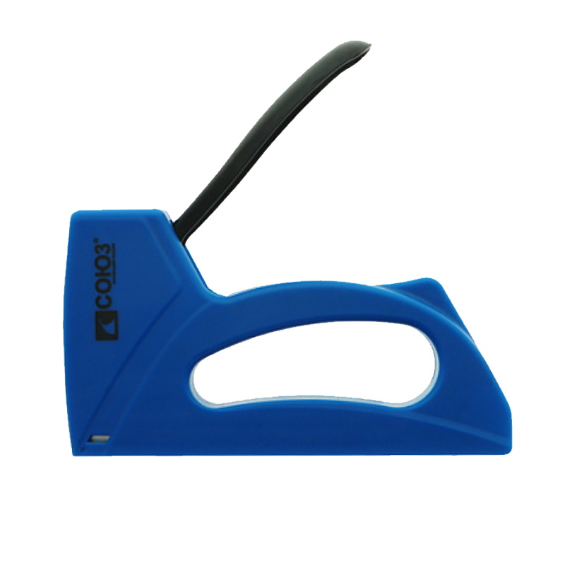 Степлер, пластмассовый корпус, скобы 6-10мм, усиленный отбойник, СОЮЗ