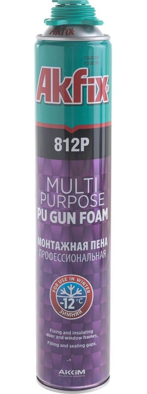 Пена монтажная профессиональная зимняя Akfix 812P 850 гр