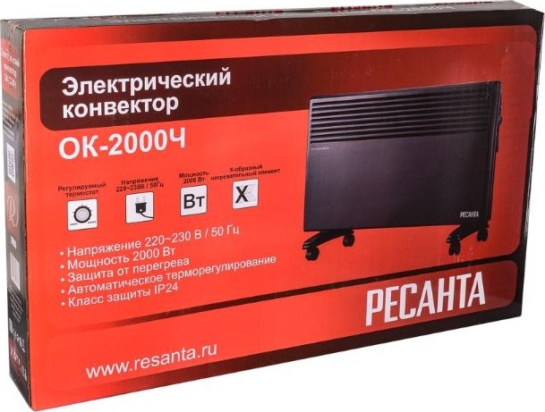 Конвектор электрический Ресанта ОК-2000Ч 67/4/37