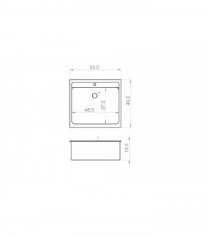 Мойка кварцевая 52,5*49,5*19,5 SQ-200 Терракот SIMBIQUARTZ
