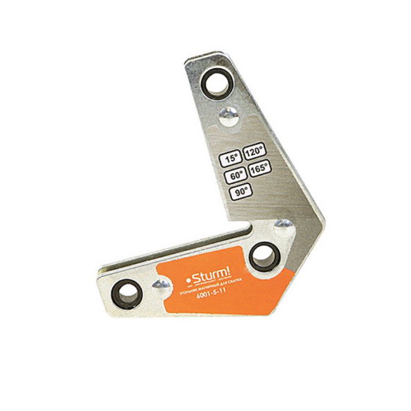 Угольник магнитный для сварки вес до 11 кг углы 15°, 60°, 90°, 120°, 165° Sturm!