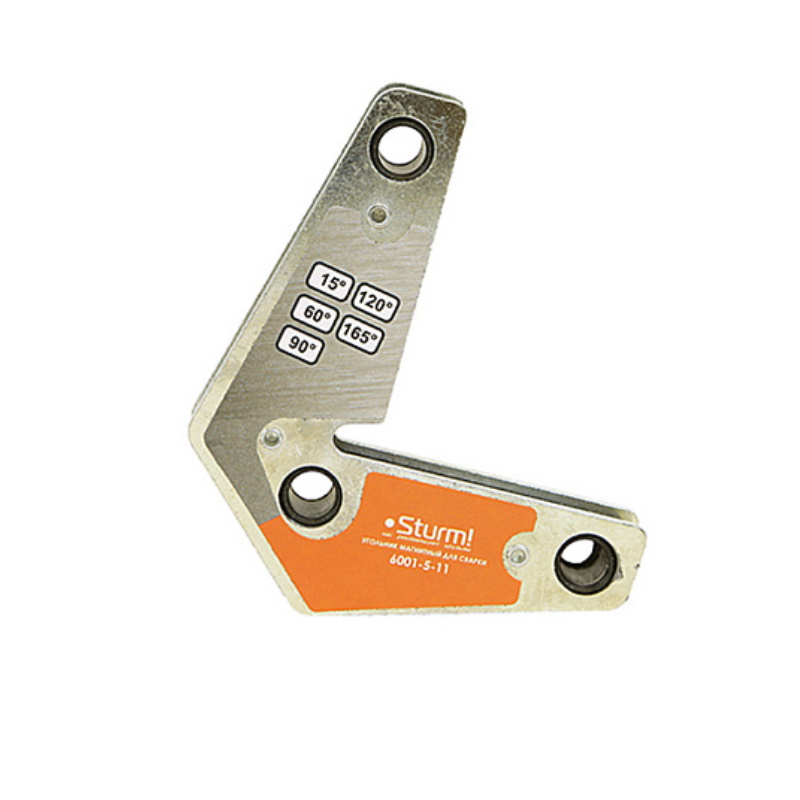 Угольник магнитный для сварки вес до 11 кг углы 15°, 60°, 90°, 120°, 165° Sturm!