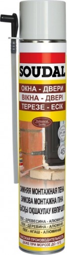 Пена монтажная SOUDAL 750мл окна двери зимняя бытовая 107557