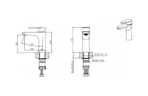 Смеситель д/умывальника Lomond GOLDEN FOX 11310-FOX