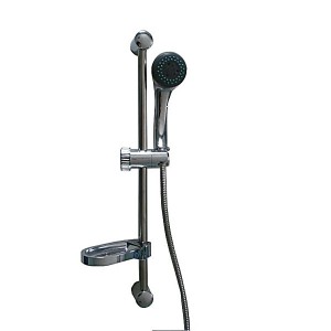 Стойка душевая Чехия с лейкой 3 режима шлангом и мыльницей METAL 00001
