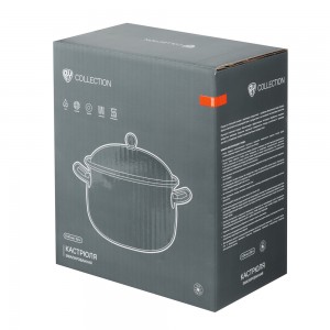 Кастрюля эмалированная BY COLLECTION 20см, 3,8л, индукция, белый 894-509