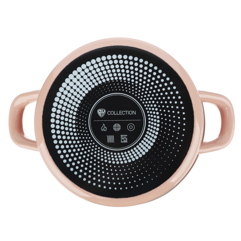 Кастрюля эмалированная BY COLLECTION 18см, 1,9л, индукция, бежевый 894-512