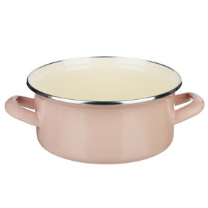 Кастрюля эмалированная BY COLLECTION 18см, 1,9л, индукция, бежевый 894-512