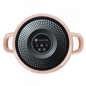 Кастрюля эмалированная BY COLLECTION 18см, 1,9л, индукция, бежевый 894-512