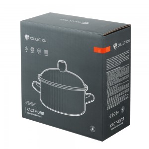 Кастрюля эмалированная BY COLLECTION 18см, 1,9л, индукция, бежевый 894-512