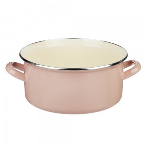Кастрюля эмалированная BY COLLECTION 24см, 4,7л, индукция, бежевый 894-514