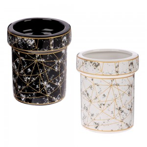 Стакан для ванной комнаты VETTA "Ла Рош",керамика, металл, 2 дизайна 463-187