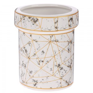 Стакан для ванной комнаты VETTA "Ла Рош",керамика, металл, 2 дизайна 463-187