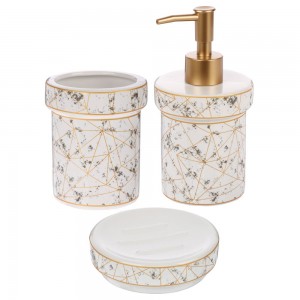 Стакан для ванной комнаты VETTA "Ла Рош",керамика, металл, 2 дизайна 463-187