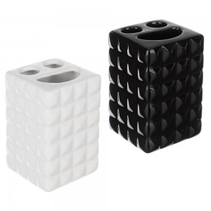 Стакан для зубных щеток и пасты VETTA "Грани будущего", керамика, 2 цвета 463-219