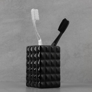 Стакан для зубных щеток и пасты VETTA "Грани будущего", керамика, 2 цвета 463-219