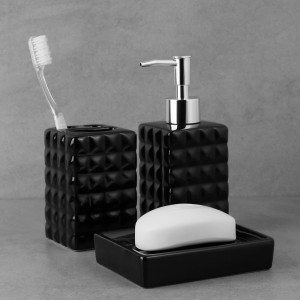 Стакан для зубных щеток и пасты VETTA "Грани будущего", керамика, 2 цвета 463-219