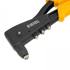 Заклепочник ручной 255мм, литой, усиленный, заклепки 2,4-3,2-4,0-4,8мм Denzel 40441