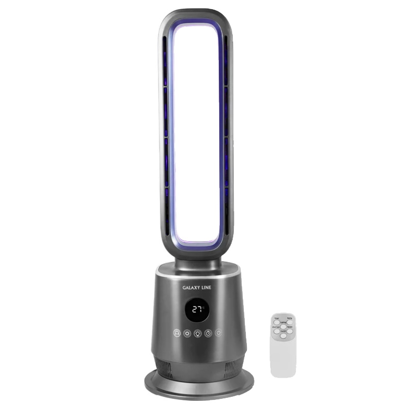 Тепловентилятор Galaxy LINE GL 8178 (2400Вт, до 30 м², керамич.нагр. эл, пульт ДУ,подсветка корпуса)