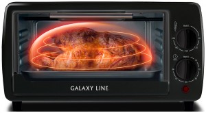 Мини-печь Galaxy LINE GL 2625 ЧЕРНЫЙ (1000Вт, объем 8л, таймер на 60 минут, индикатор работы)