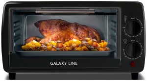 Мини-печь Galaxy LINE GL 2625 ЧЕРНЫЙ (1000Вт, объем 8л, таймер на 60 минут, индикатор работы)