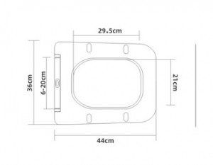 Сиденье ДП для унитаза SM9616 (SM9615, SM9608) с доводчиком