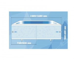 Экран под ванну "Кварт" 1,68 м белый