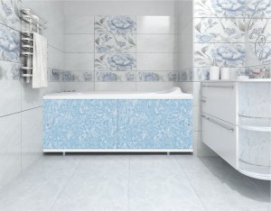 Экран под ванну "Кварт" 1,68 м голубой иней