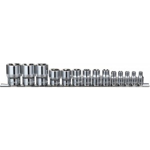 Набор головок торцевых Torx 14пред. (1/4", 3/8", 1/2" DR E4-E24) JONNESWAY S06H414S