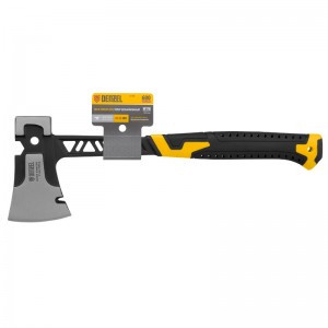 Топор 600г цельнокованый 2х-комп обрезиненная рукоятка Denzel 21499