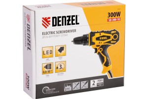 Дрель-шуруповерт сетевая Denzel SD-300-10