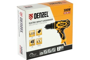 Дрель-шуруповерт сетевая ударная Denzel ISD-300-13 26211