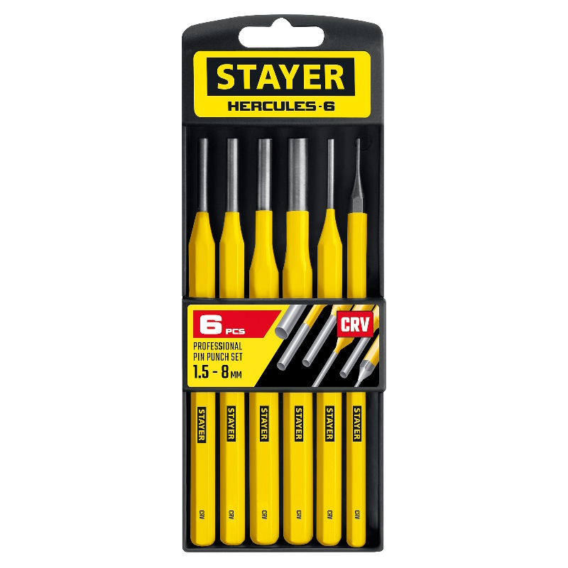 Набор выколоток в пластиковом держателе 6 предметов STAYER HERCULES 21077-H6
