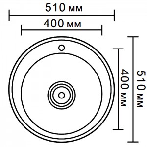 Мойка 510мм 0,6мм нерж.сталь глянец LEDEME L85151-6