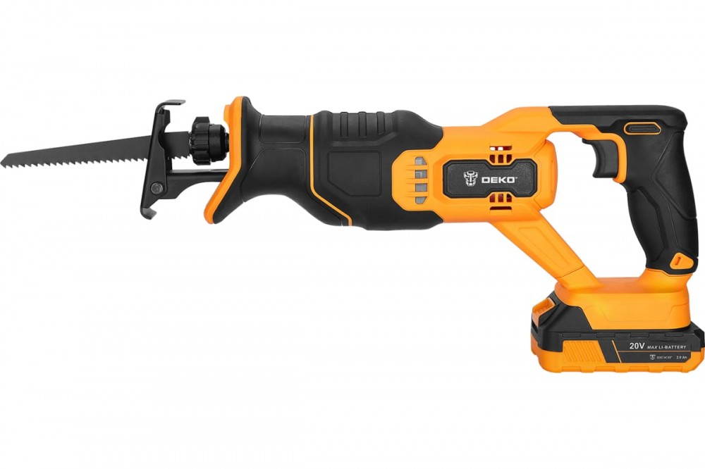 Пила сабельная аккумуляторная DEKO DKRS20 (20В, 2*2,0Ач)