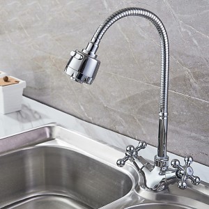 Смеситель для кухни+гиб. изливом LEDEME L4319-3