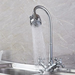 Смеситель для кухни+гиб. изливом LEDEME L4319-3