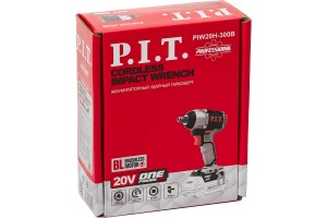 Гайковерт аккумуляторный ударный P.I.T.PIW20H-300B SOLO (б/щ, 20В, 300Нм,квадрат 1/2")