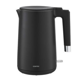 Чайник Centek CT-1011 (черный) 1,5л, 2200Вт, двойные стенки, бесшовная колба, эффект термоса
