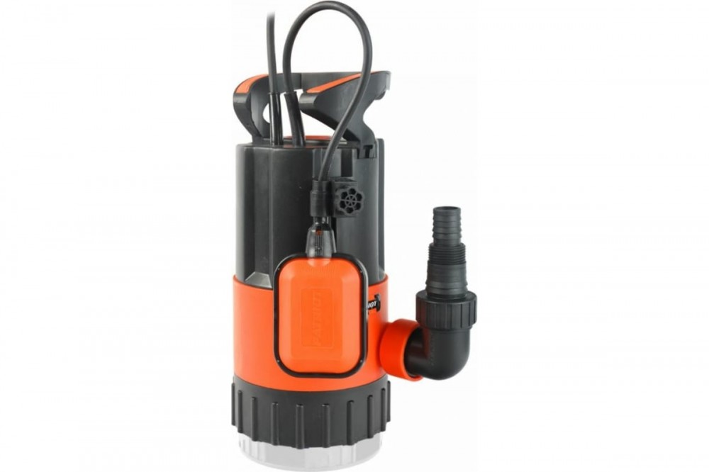 Насос дренажный PATRIOT F 600 D (д/гряз.воды,пласт,0,6кВт,7500л/час,H-6м,допус.Ø-25мм.тверд.част.)