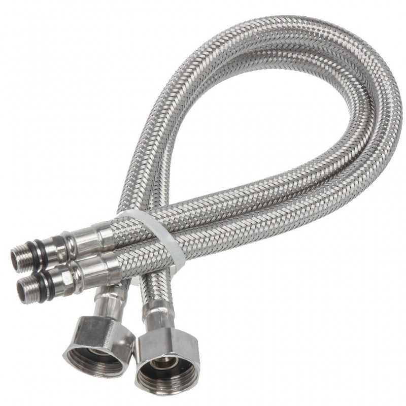 Смеситель д/кухни ДЮНА с высоким силиконовым изливом, нерж.сталь, белый Антей 511519