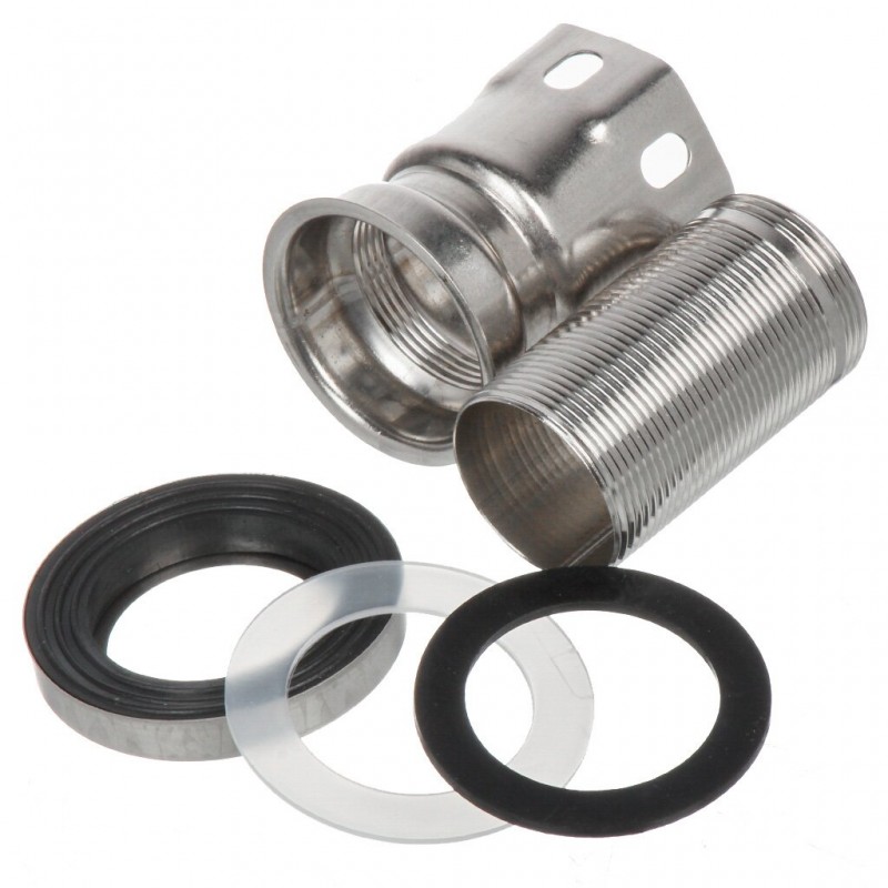 Смеситель д/кухни ДЮНА с высоким силиконовым изливом, нерж.сталь, белый Антей 511519