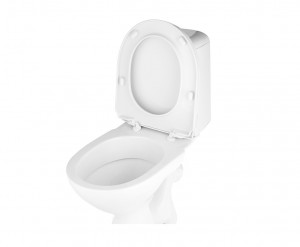 Унитаз-компакт "W 102" GESSO кос.выпуск, ниж.подвод, 1 уров. арматура, сид. полипропилен