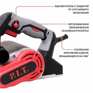 Рубанок P.I.T. PEP110-C1 (1500Вт, 110мм, глубина 0-3.5 мм, 15000об/мин, стационар)